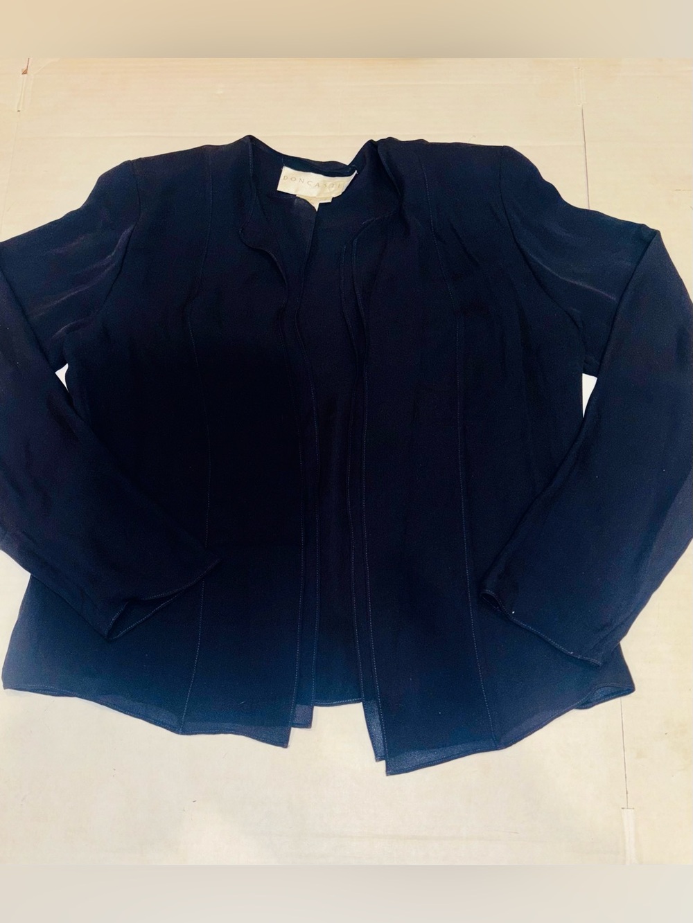 Doncaster Navy Open-Front Blazer